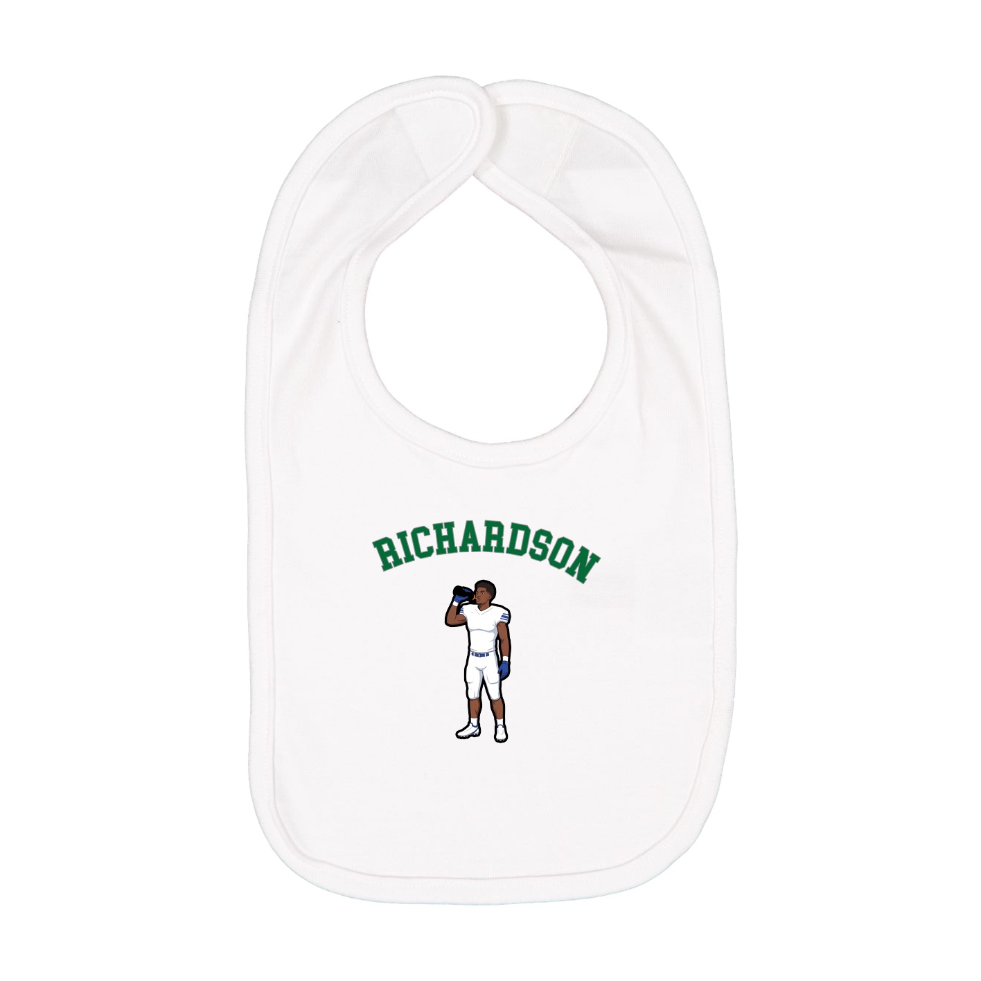 Infant Bib — Shirsey Arch in White