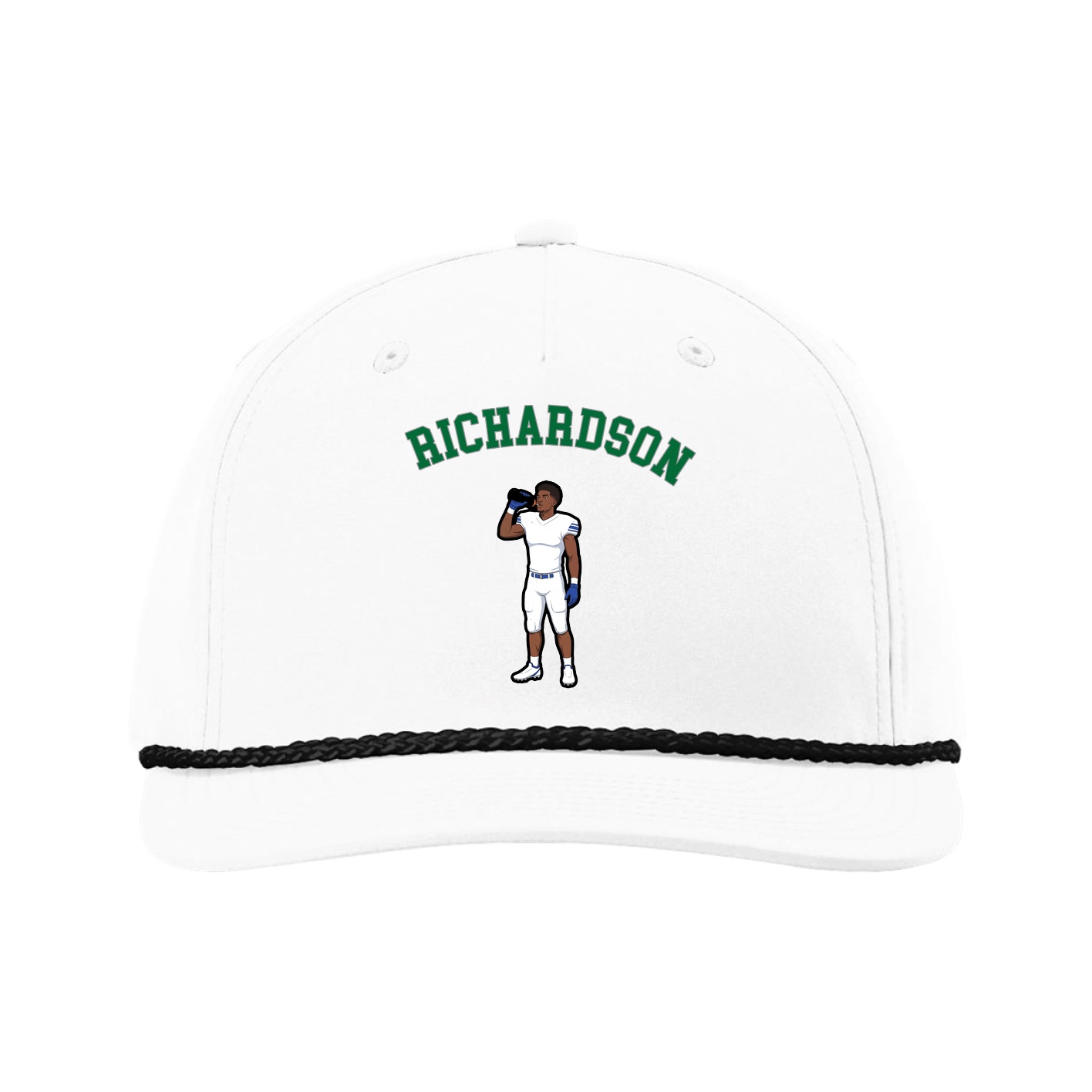 Five-Panel Classic Rope Cap — Shirsey Arch in White