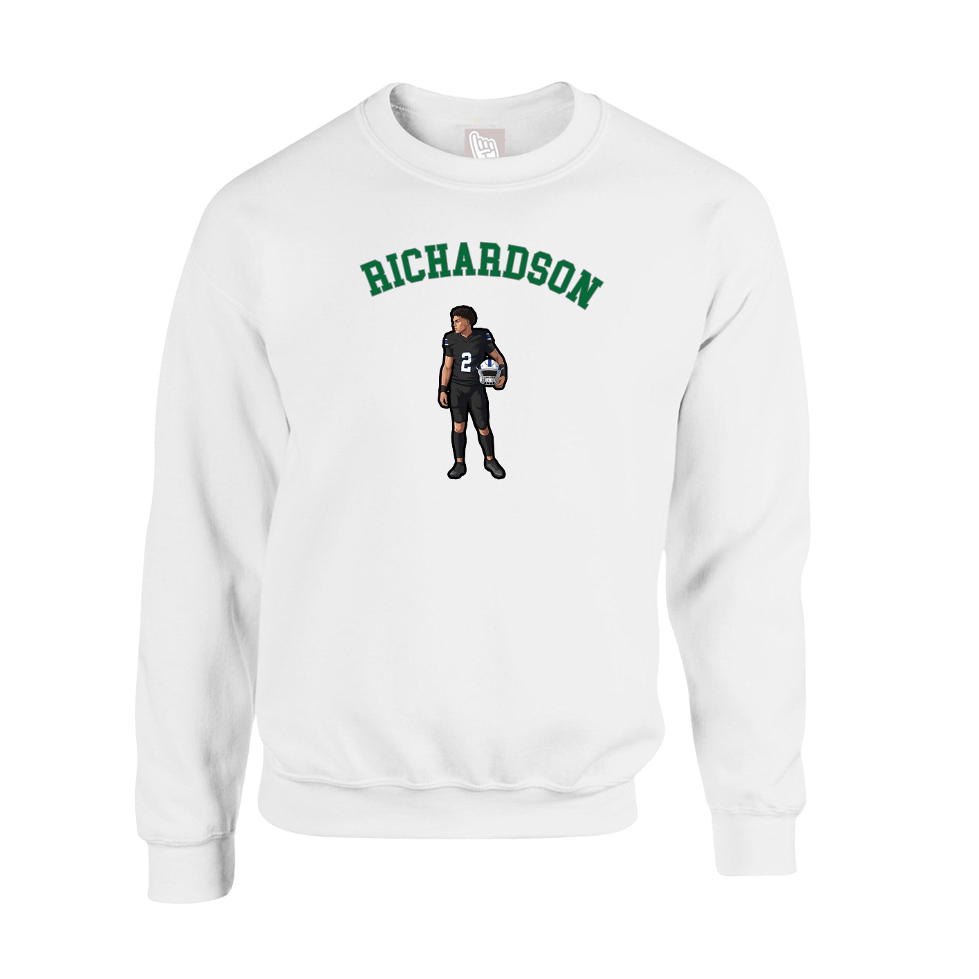 Fleece Crew — Shirsey Arch in White