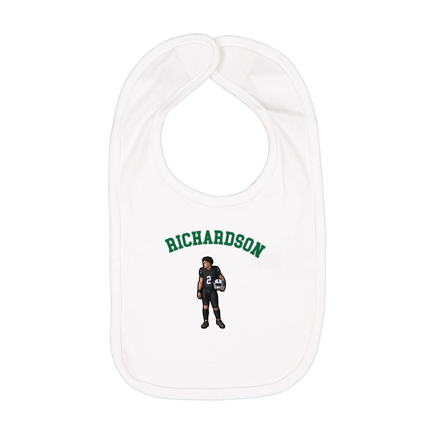 Infant Bib — Shirsey Arch in White