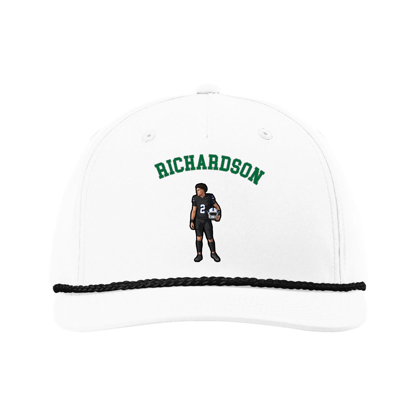 Five-Panel Classic Rope Cap — Shirsey Arch in White