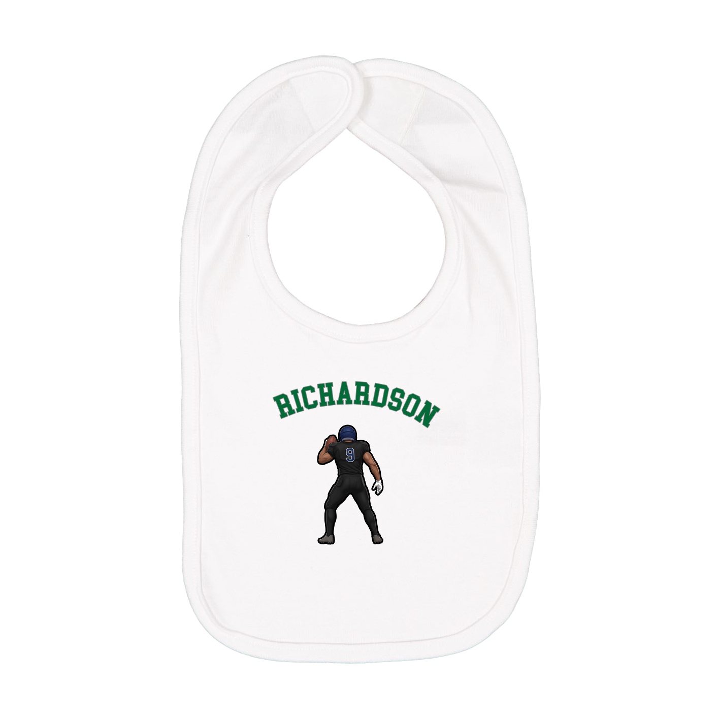 Infant Bib — Shirsey Arch in White
