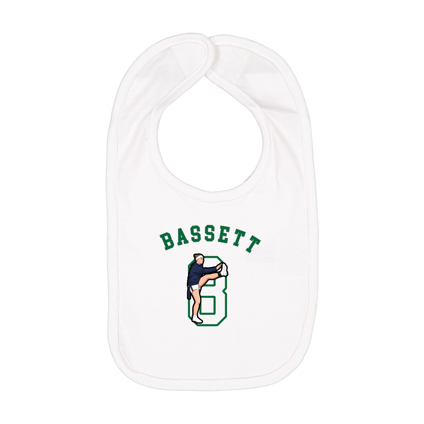 Infant Bib — Shirsey Arch in White