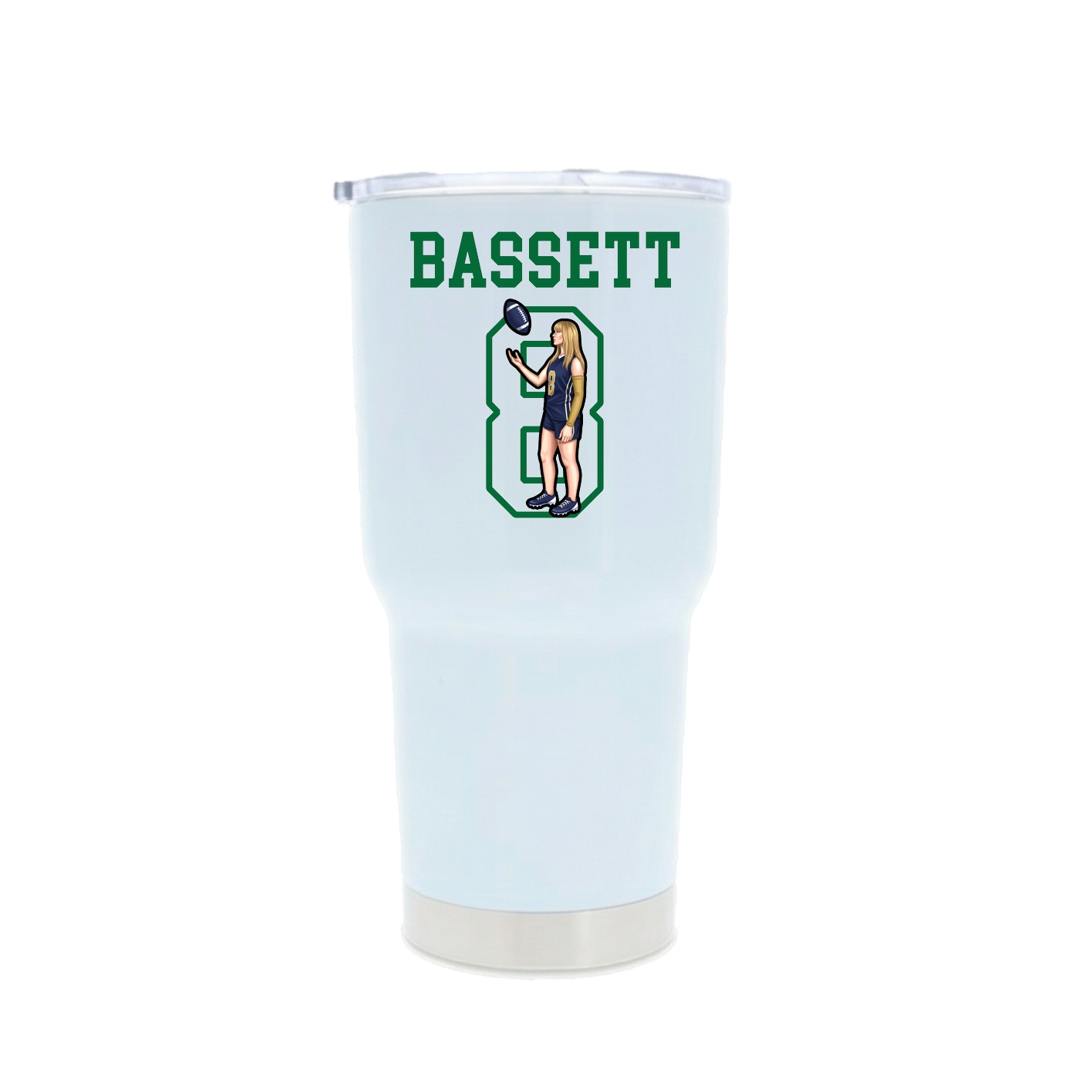 30oz Stainless Steel Tumbler — Shirsey in White