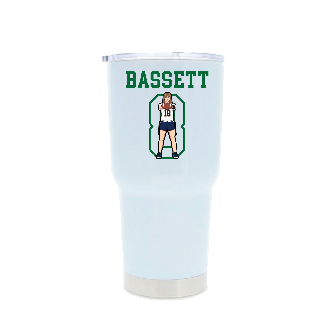 30oz Stainless Steel Tumbler — Shirsey in White