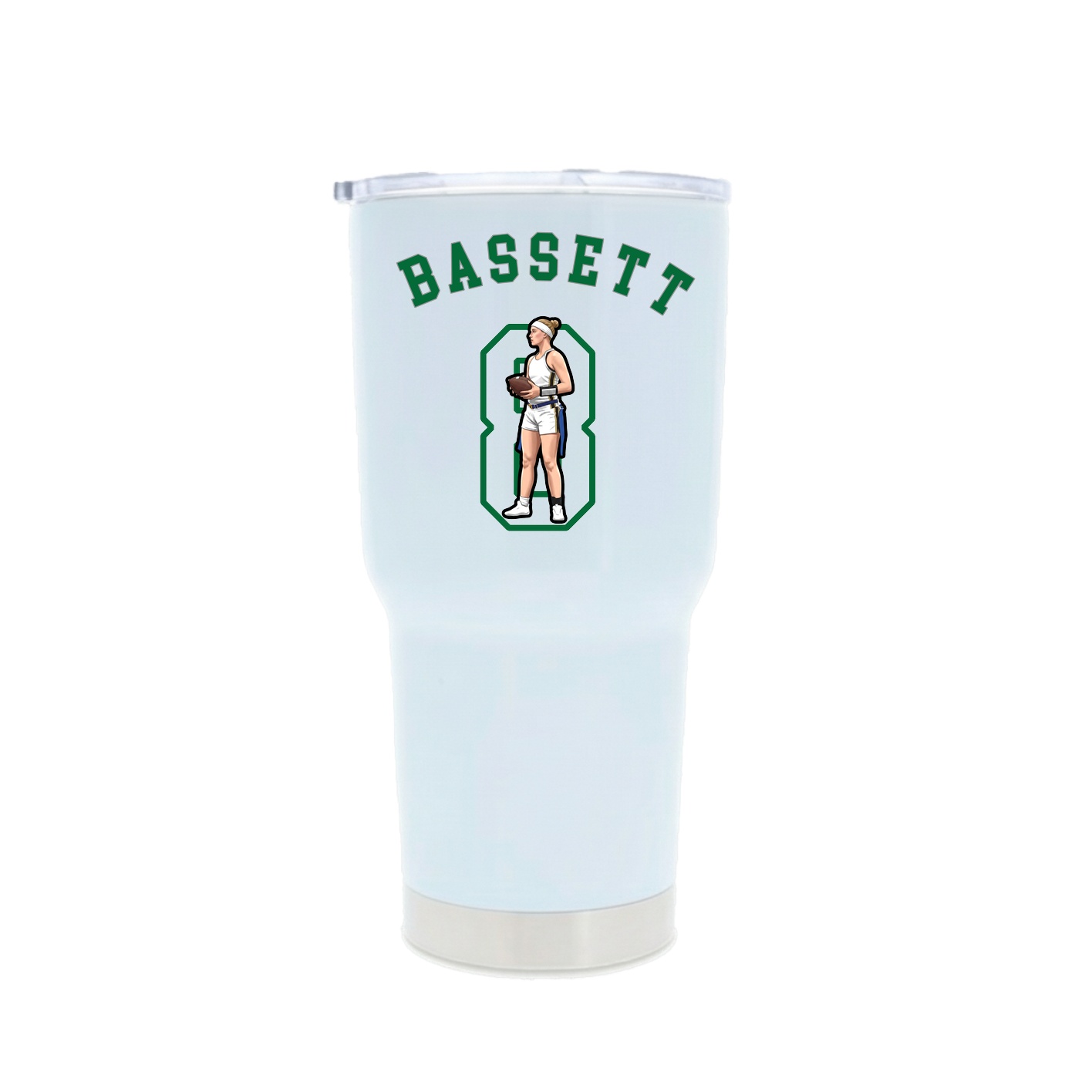 30oz Stainless Steel Tumbler — Shirsey Arch in White
