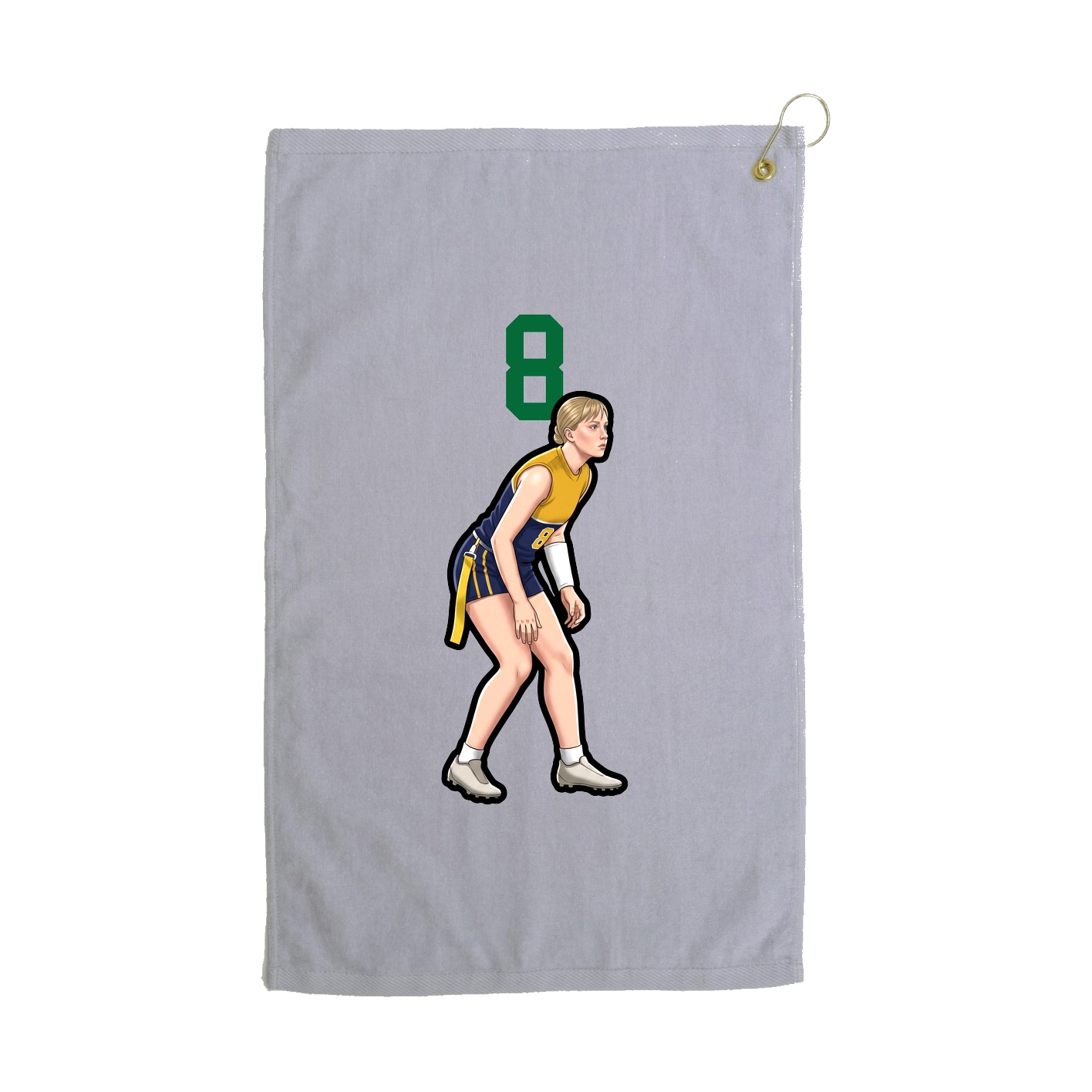 Golf Towel — Number Top in Grey