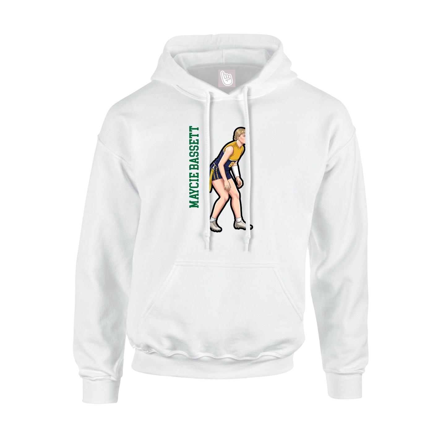 Hoodie — Name Vertical in White