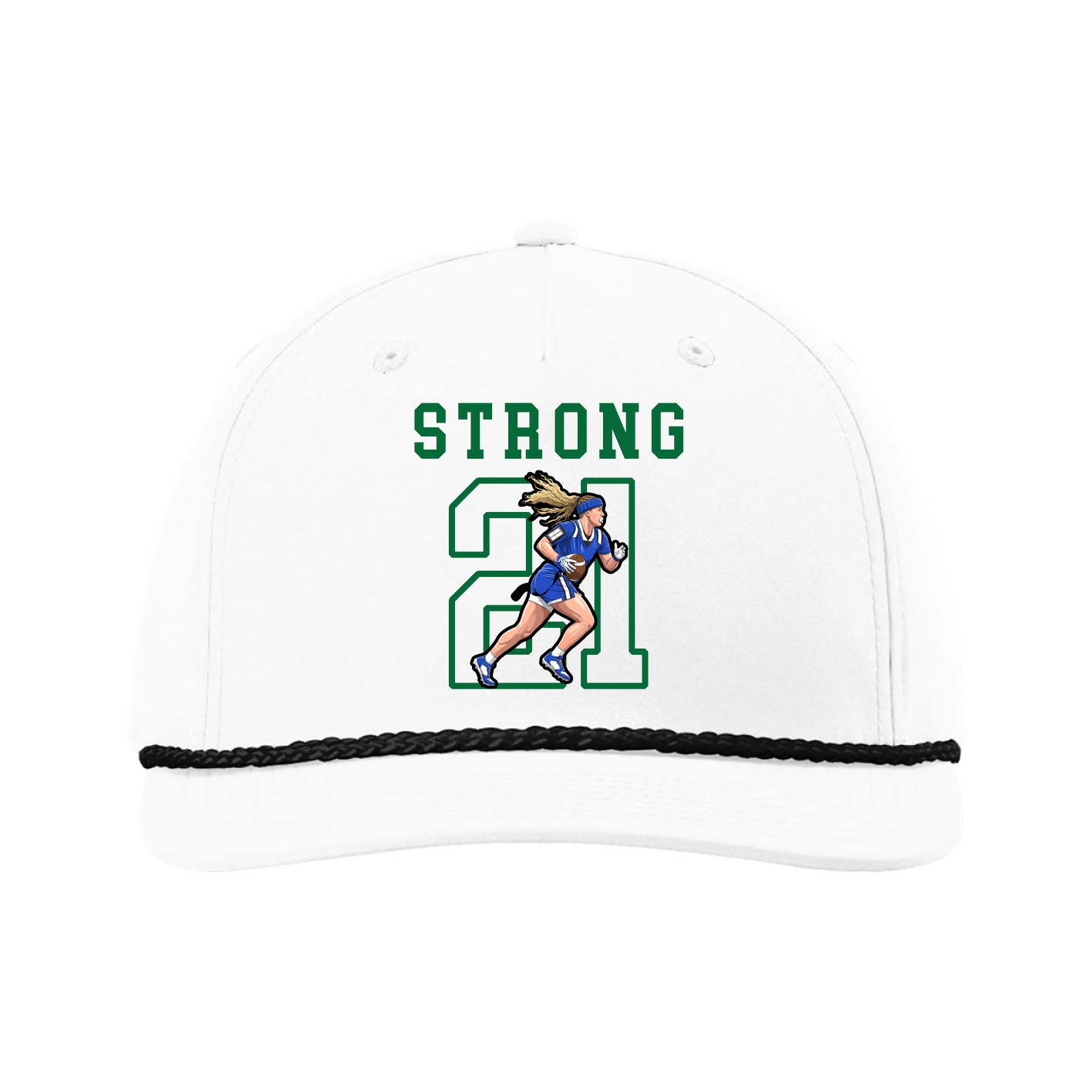Five-Panel Classic Rope Cap — Shirsey in White