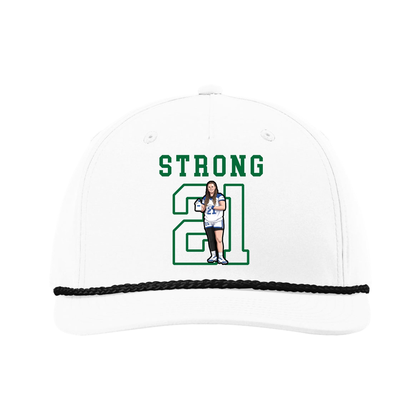 Five-Panel Classic Rope Cap — Shirsey in White