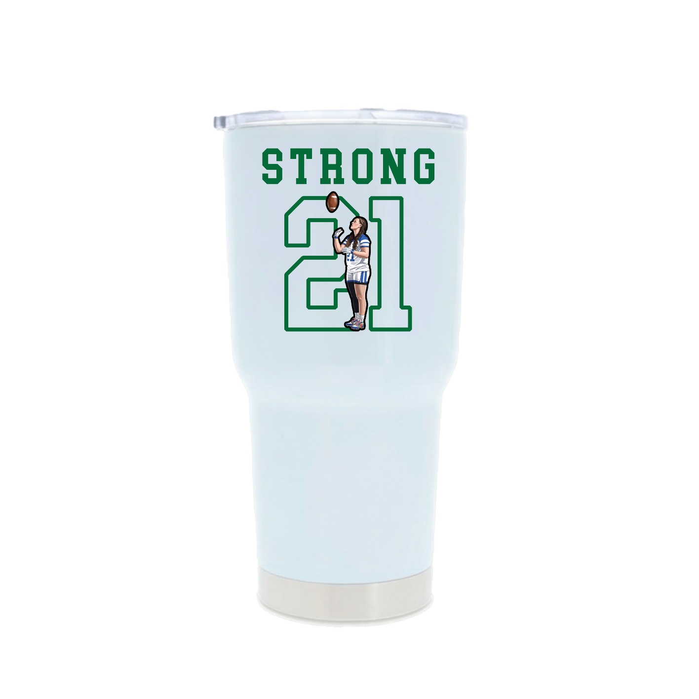 30oz Stainless Steel Tumbler — Shirsey in White