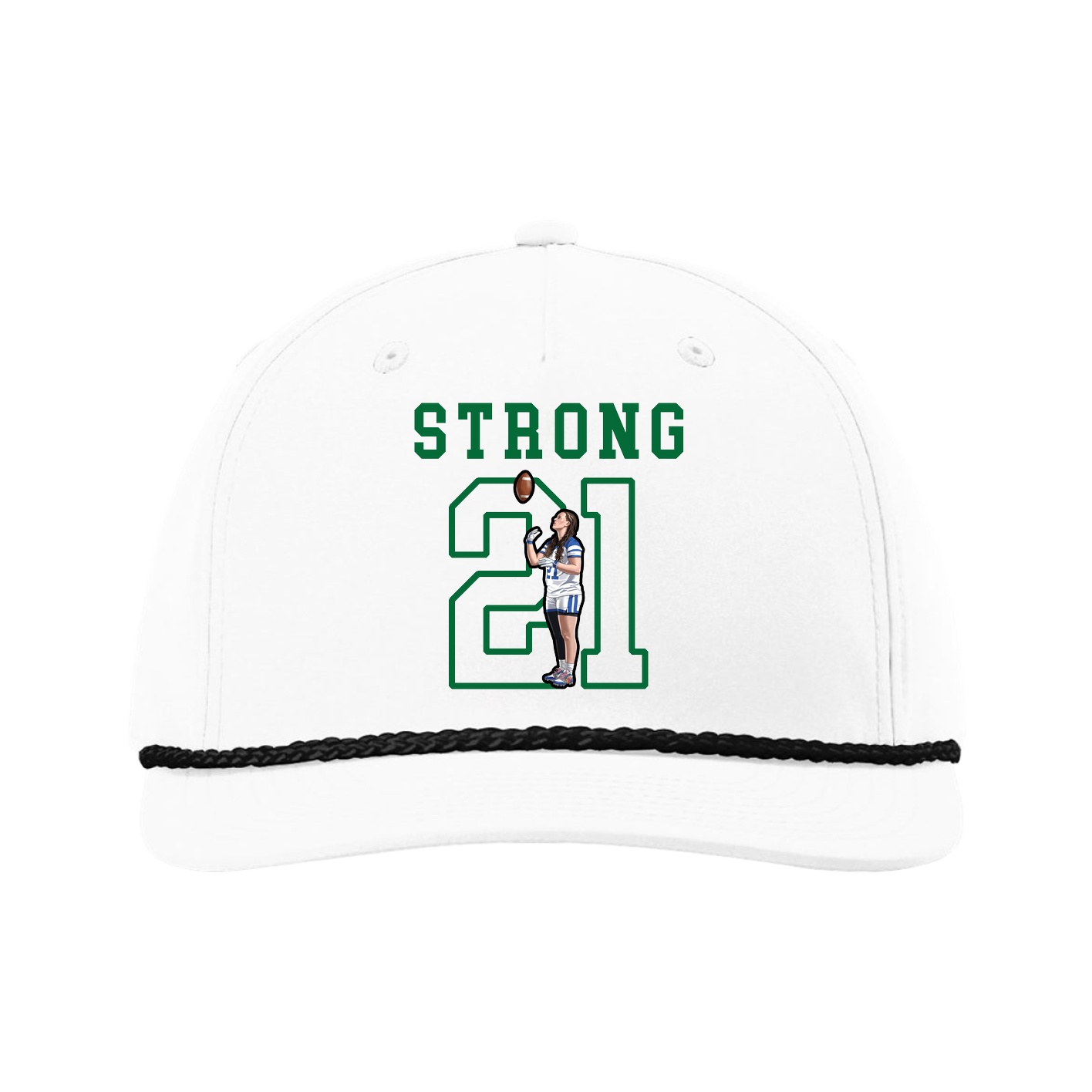 Five-Panel Classic Rope Cap — Shirsey in White