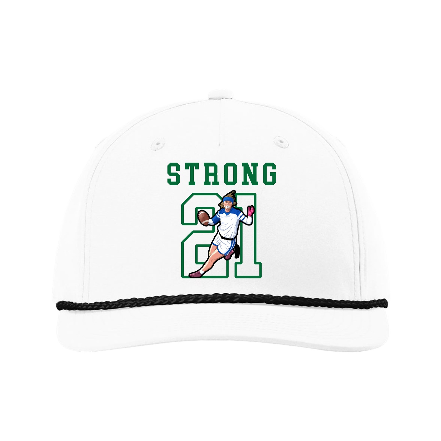 Five-Panel Classic Rope Cap — Shirsey in White