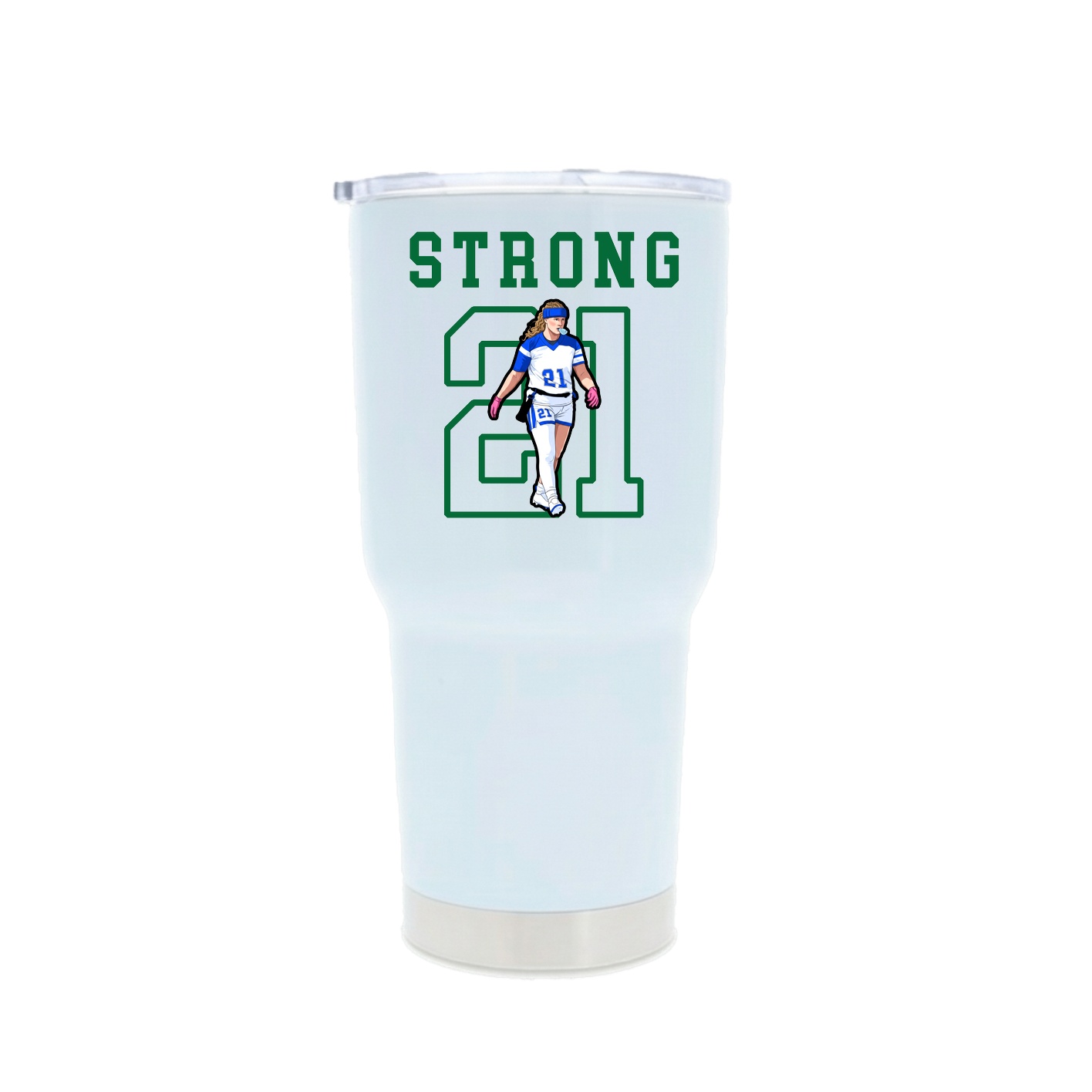 30oz Stainless Steel Tumbler — Shirsey in White
