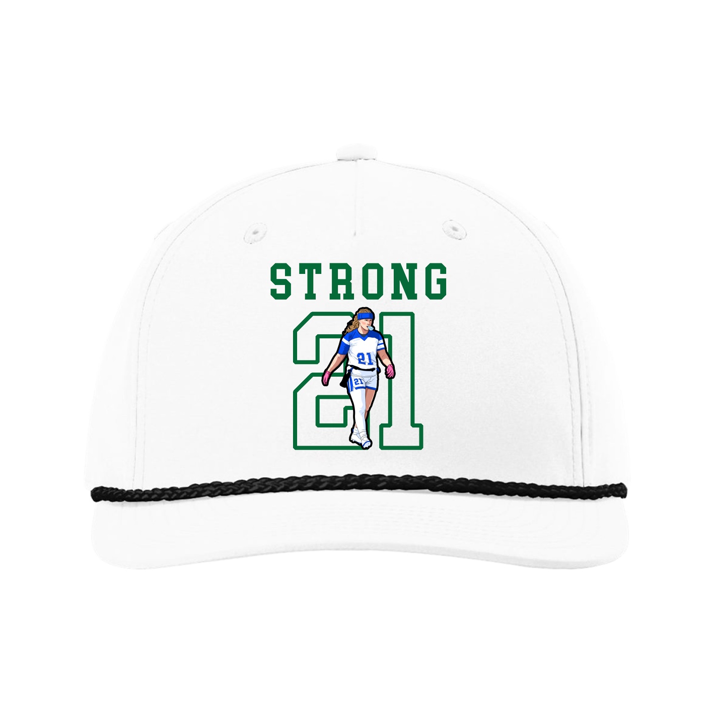 Five-Panel Classic Rope Cap — Shirsey in White