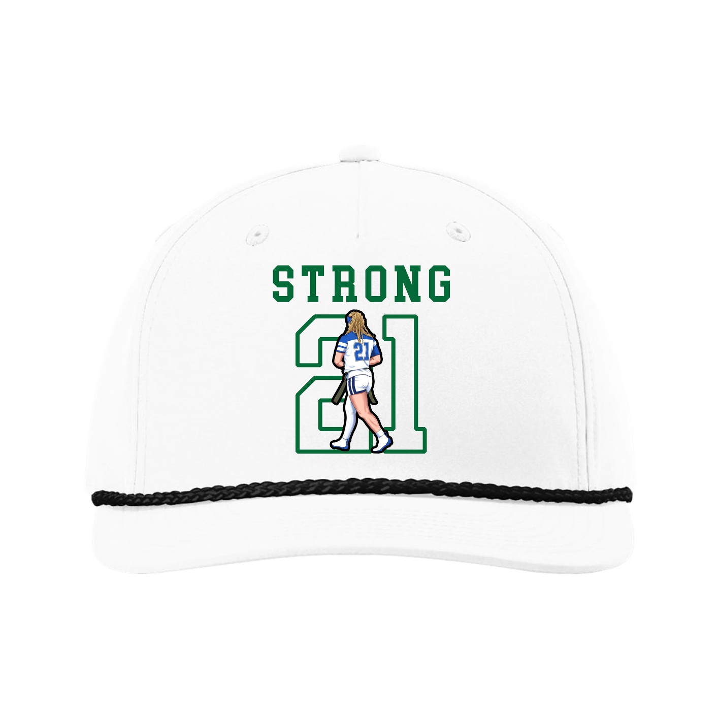Five-Panel Classic Rope Cap — Shirsey in White