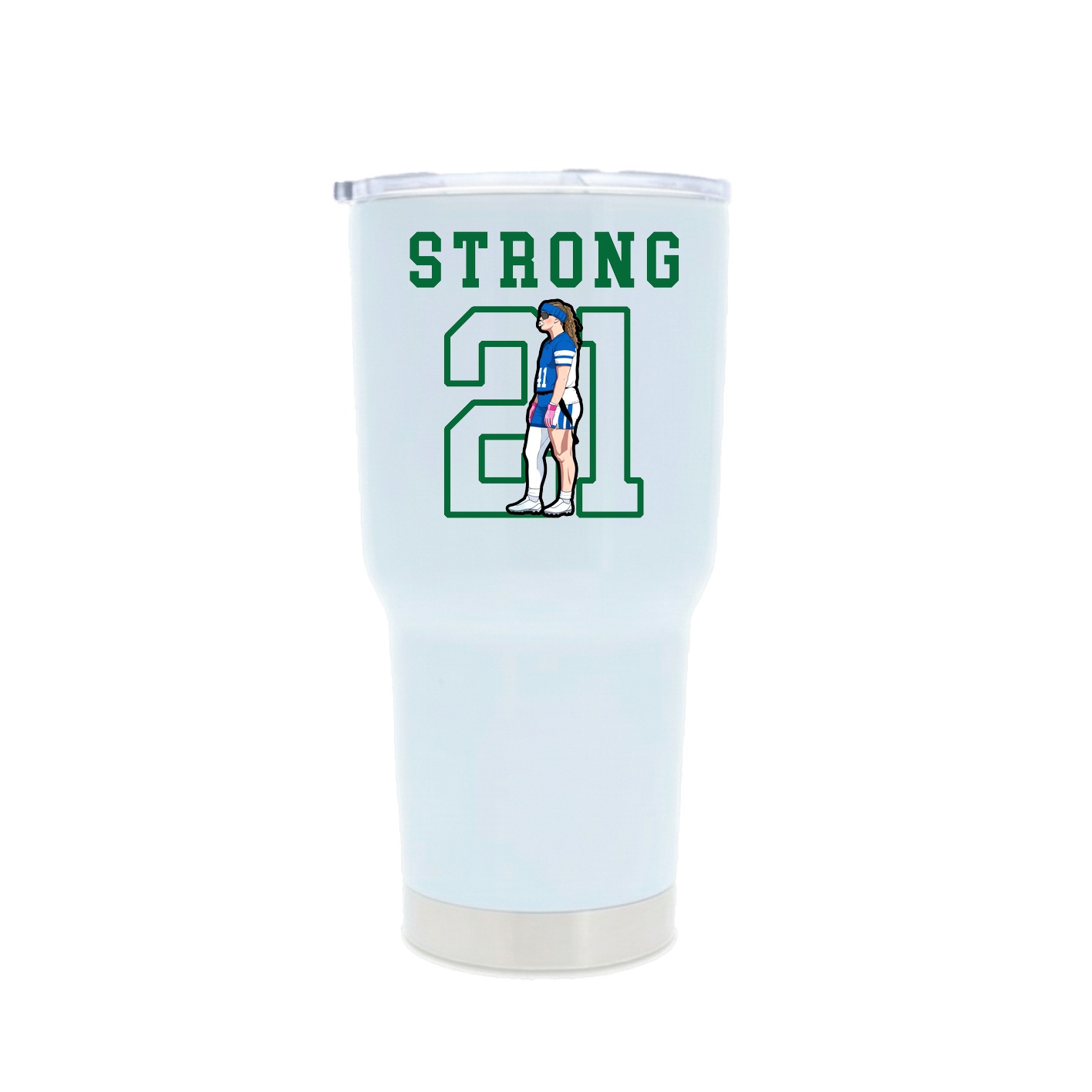 30oz Stainless Steel Tumbler — Shirsey in White