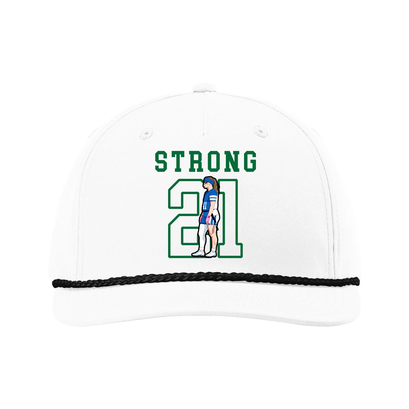 Five-Panel Classic Rope Cap — Shirsey in White
