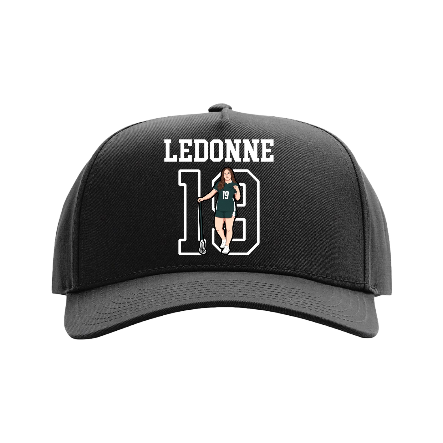 Full Fabric Five-Panel Champ Cap — Shirsey in Black