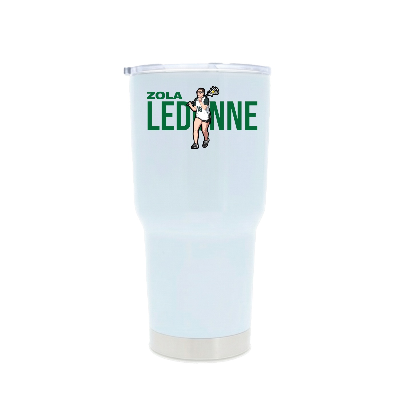 30oz Stainless Steel Tumbler — Player Name in White