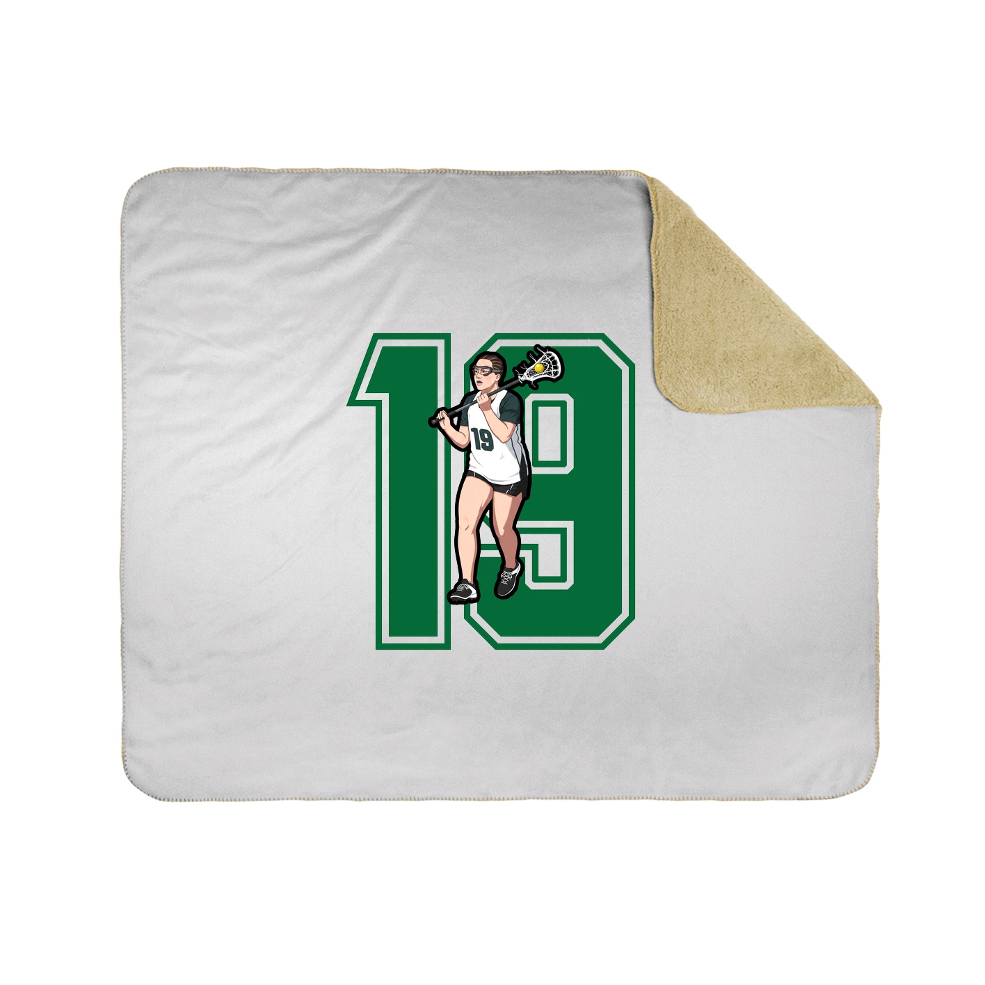 Throw Blanket — Number in White