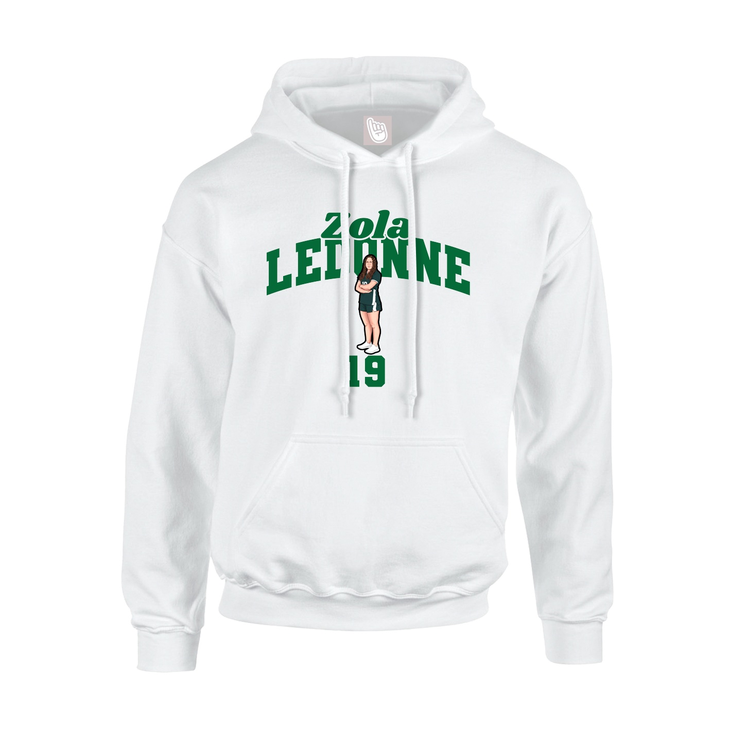 Hoodie — Signature Arch in White