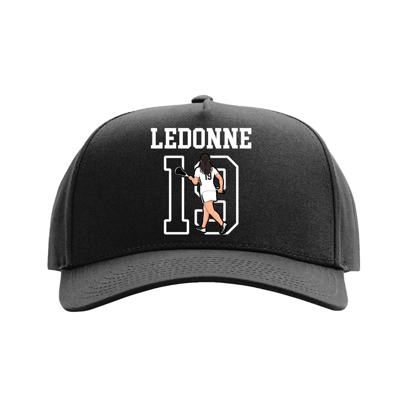 Full Fabric Five-Panel Champ Cap — Shirsey in Black