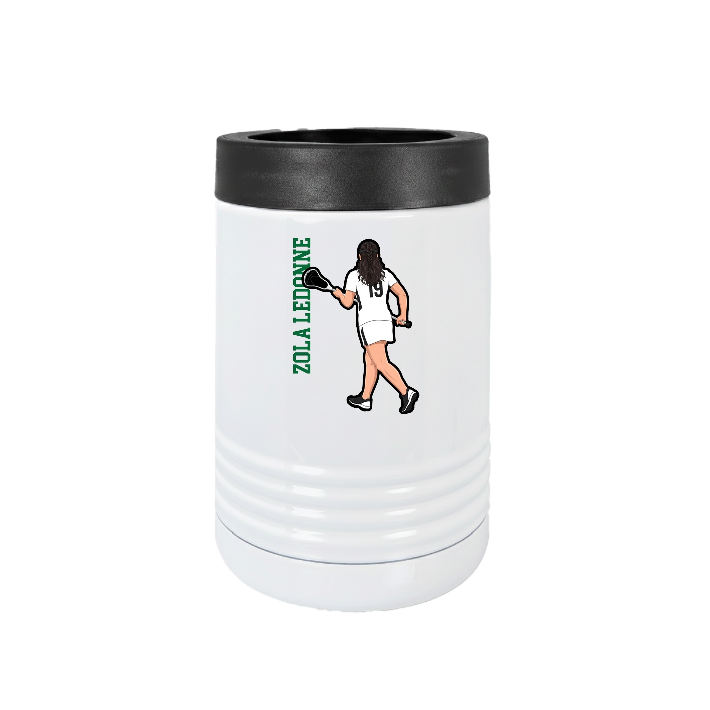 Beverage Holder — Name Vertical in White