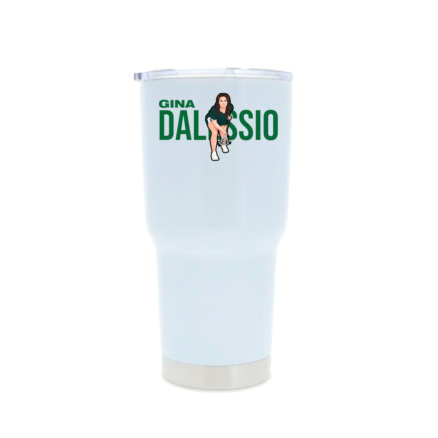 30oz Stainless Steel Tumbler — Player Name in White