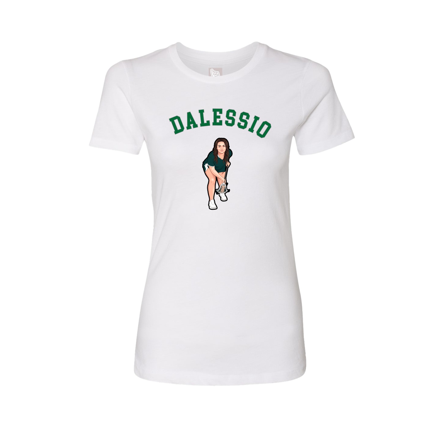 Fitted Women's Tee — Shirsey Arch in White