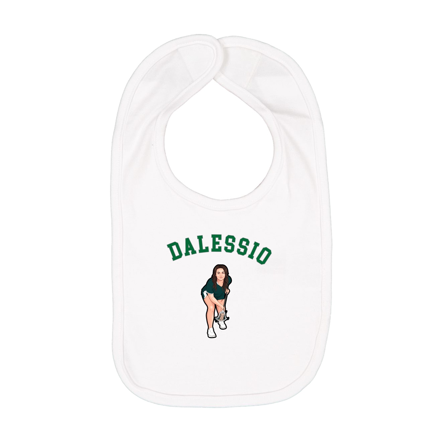 Infant Bib — Shirsey Arch in White