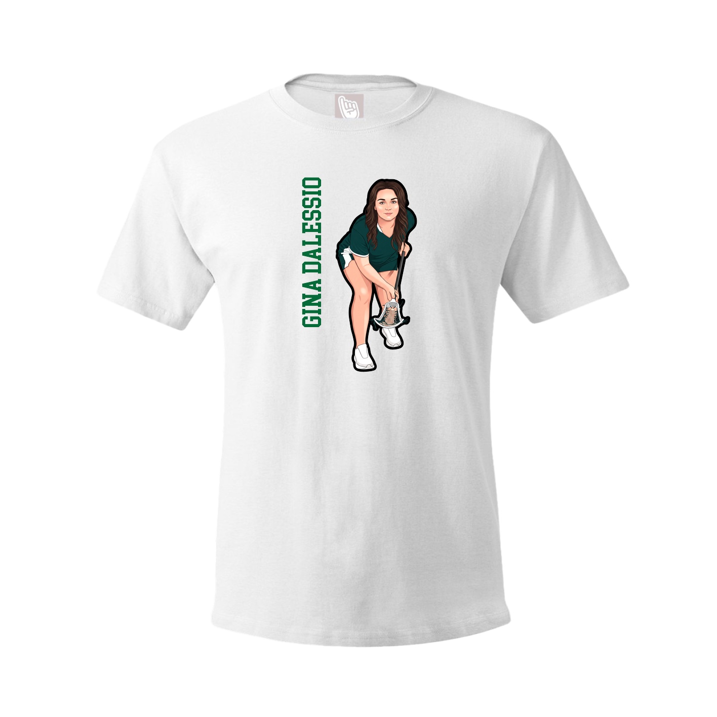 Youth Tee — Name Vertical in White