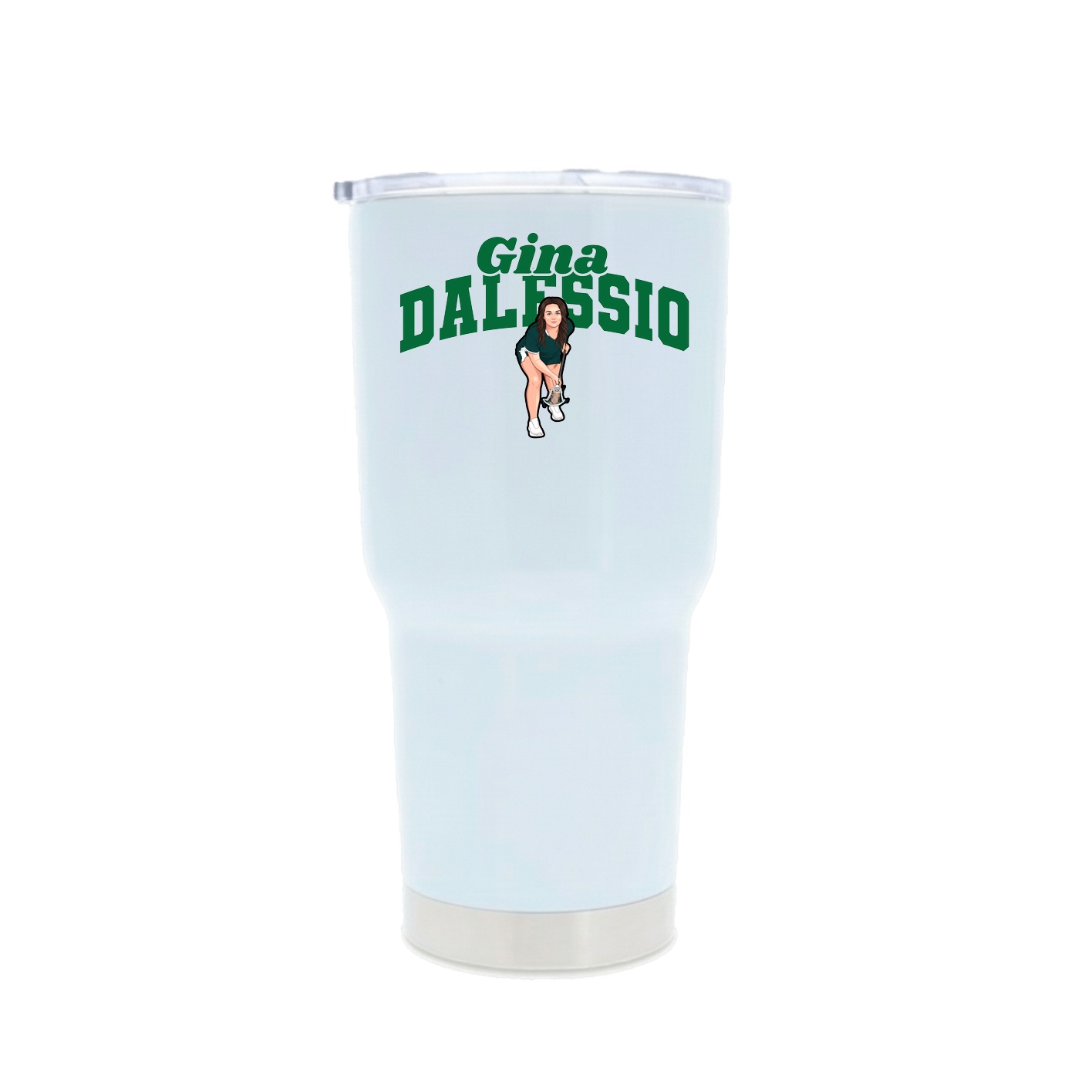 30oz Stainless Steel Tumbler — Signature Arch in White