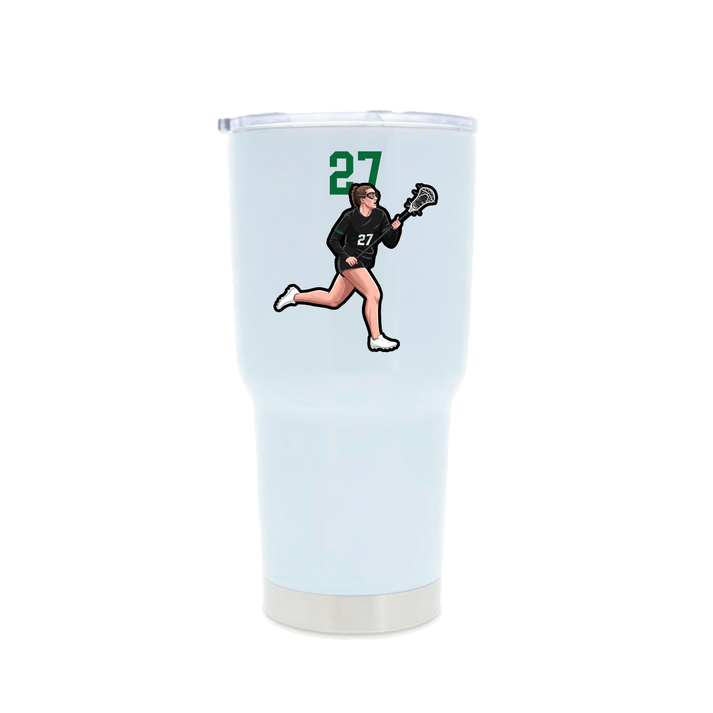 30oz Stainless Steel Tumbler — Number Top in White