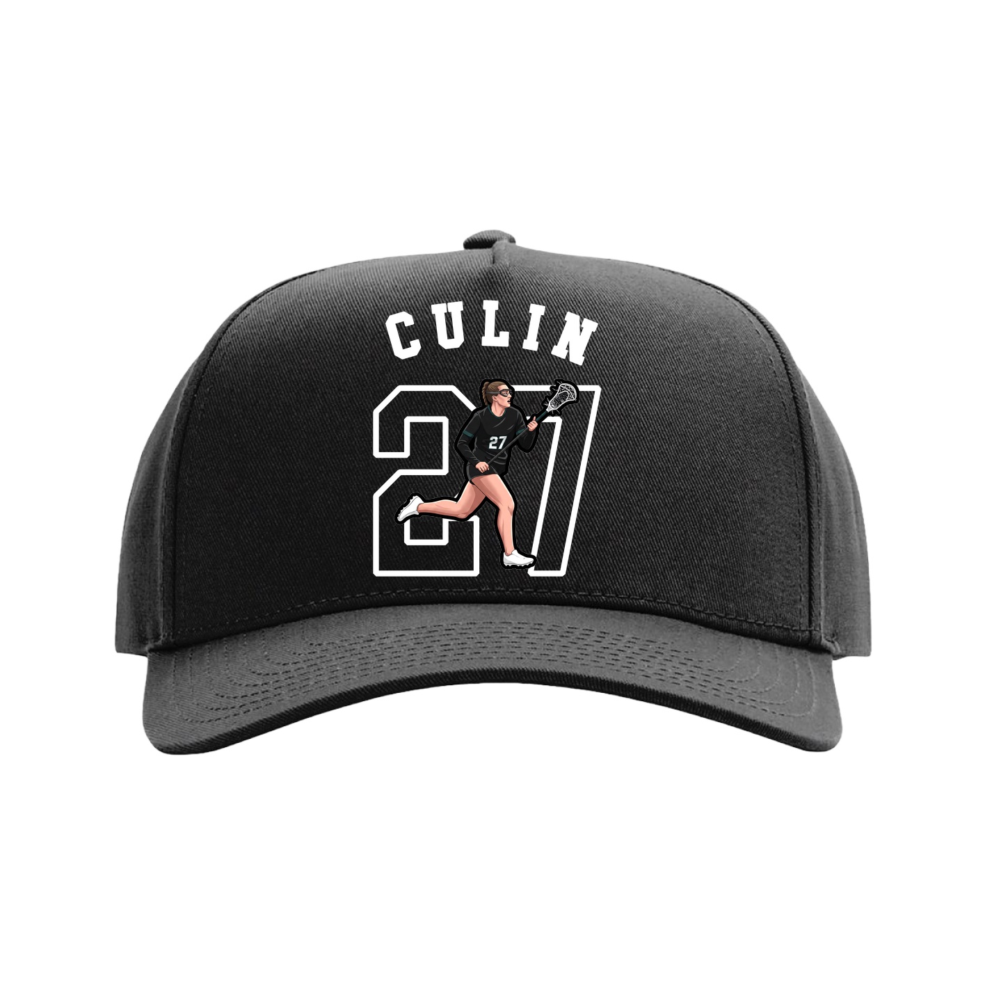 Full Fabric Five-Panel Champ Cap — Shirsey Arch in Black