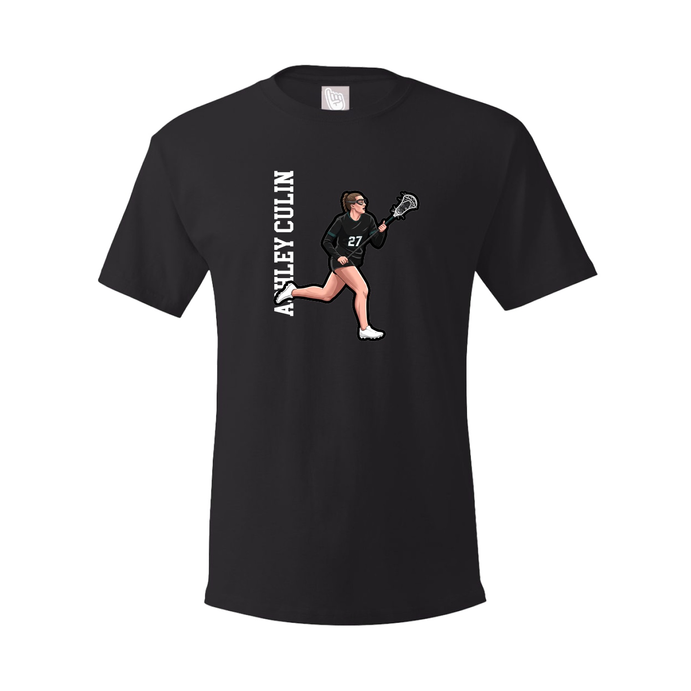 Youth Tee — Name Vertical in Black