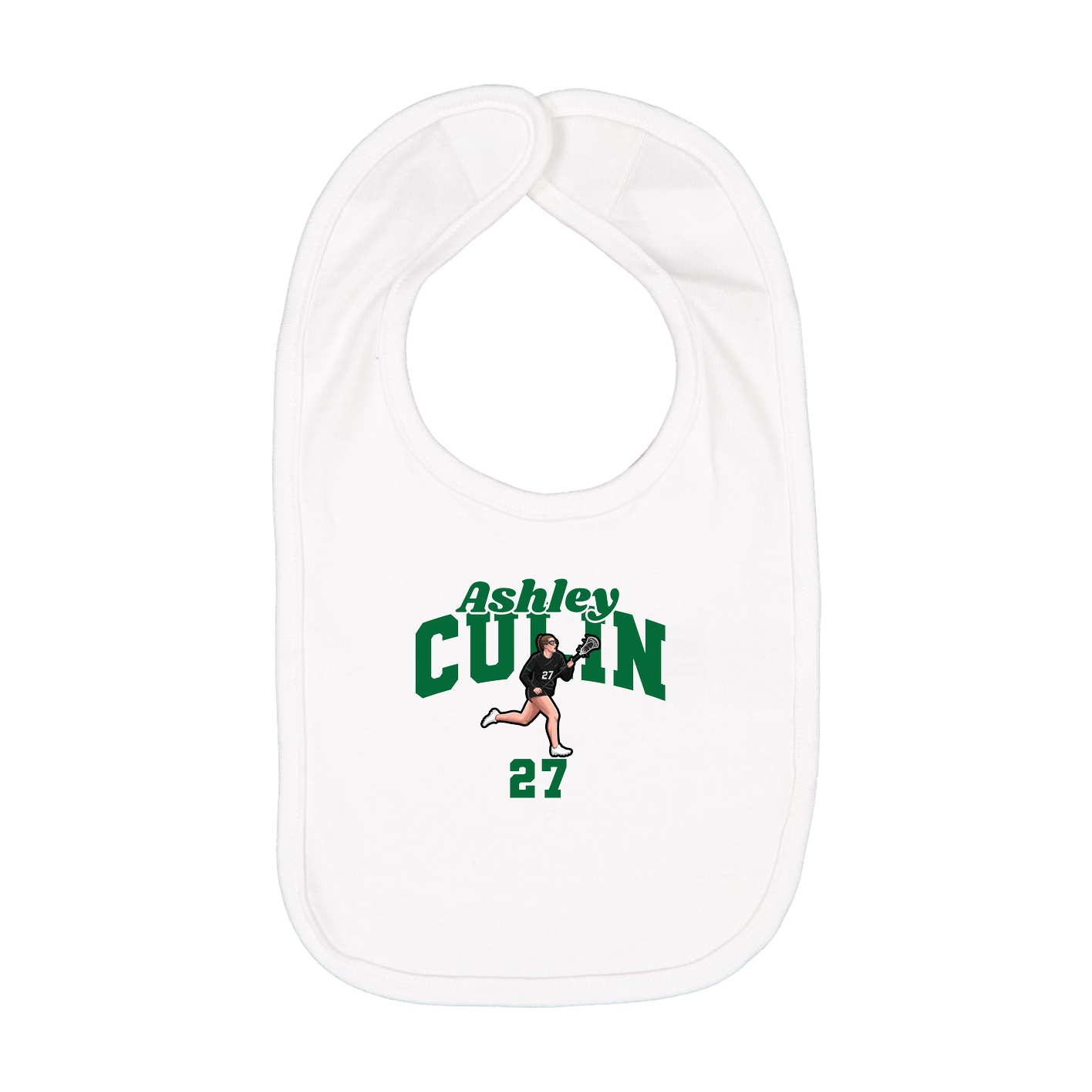 Infant Bib — Signature Arch in White