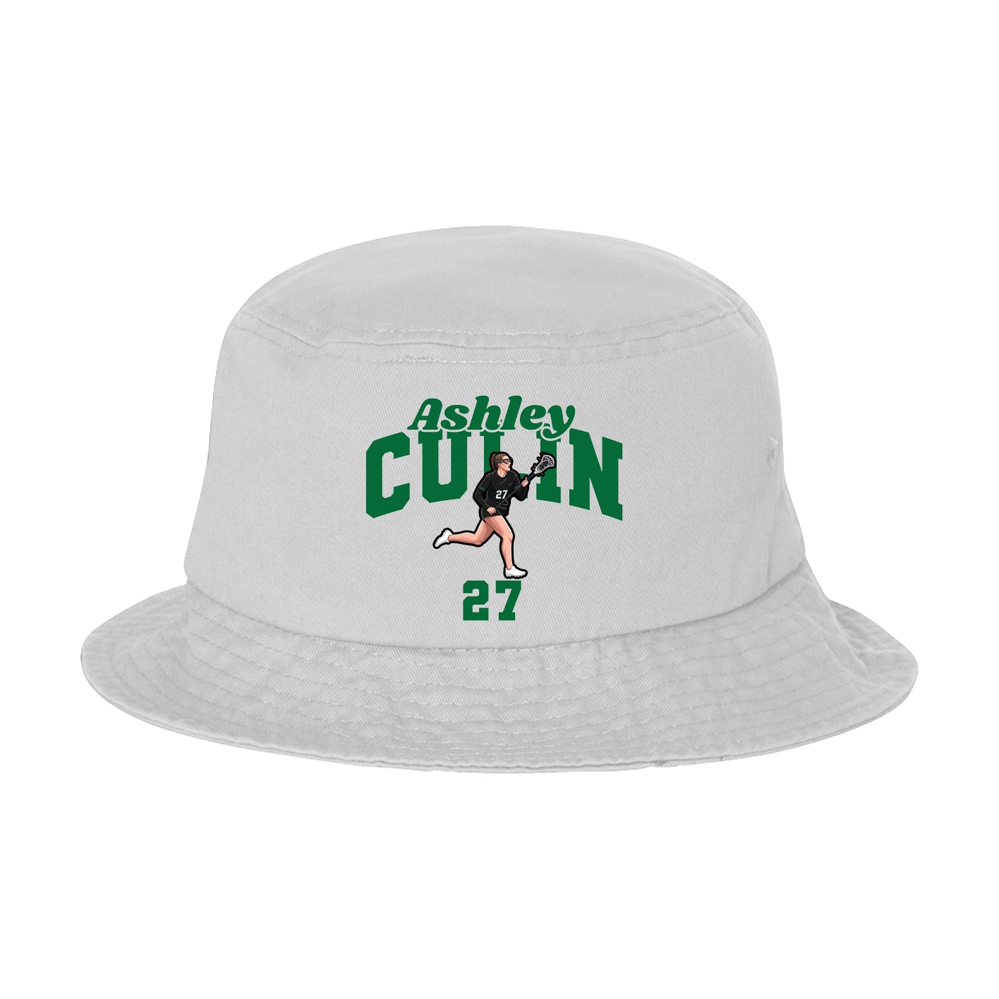 Bucket Cap — Signature Arch in White