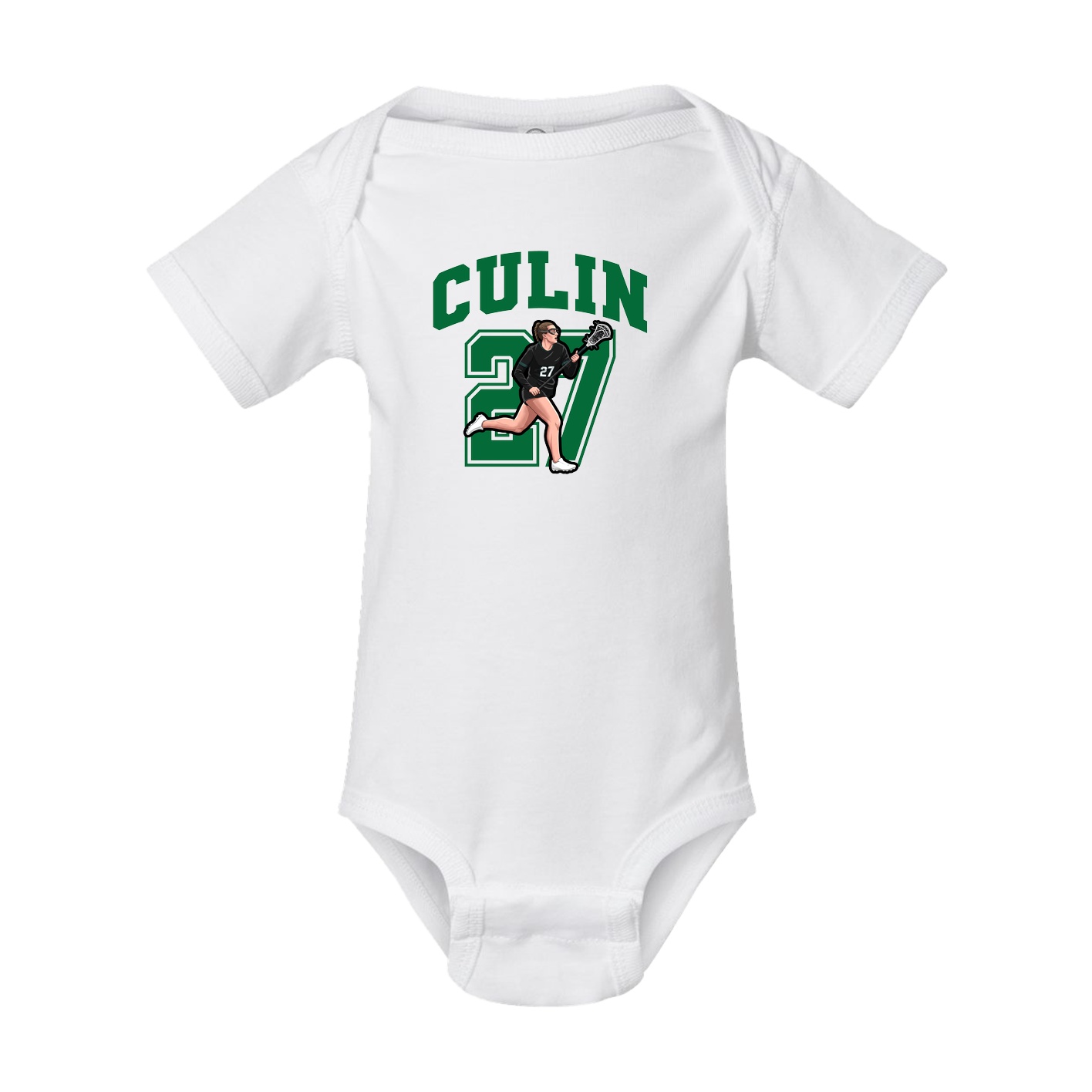Baby Onesie — Number in White