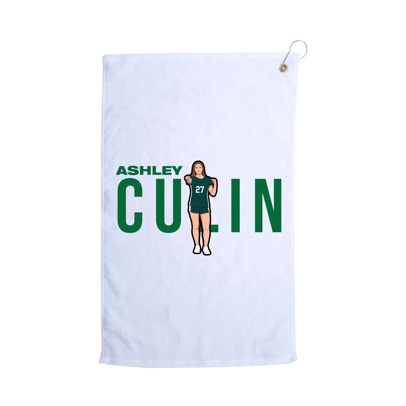 Golf Towel — Player Name in White