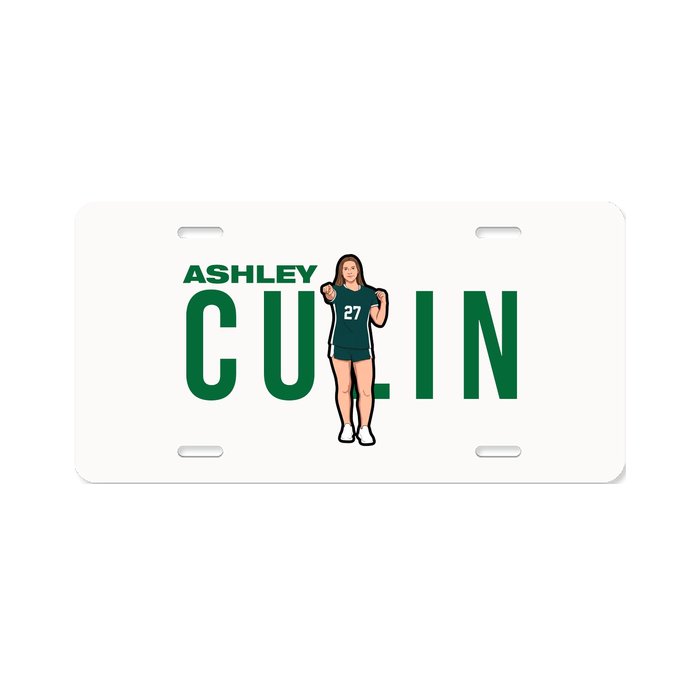 License Plate — Player Name in Classic