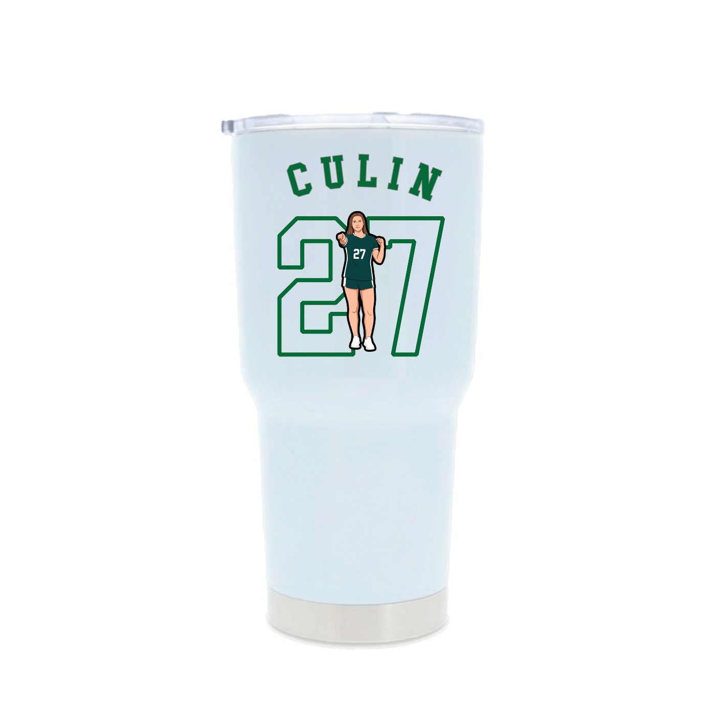30oz Stainless Steel Tumbler — Shirsey Arch in White