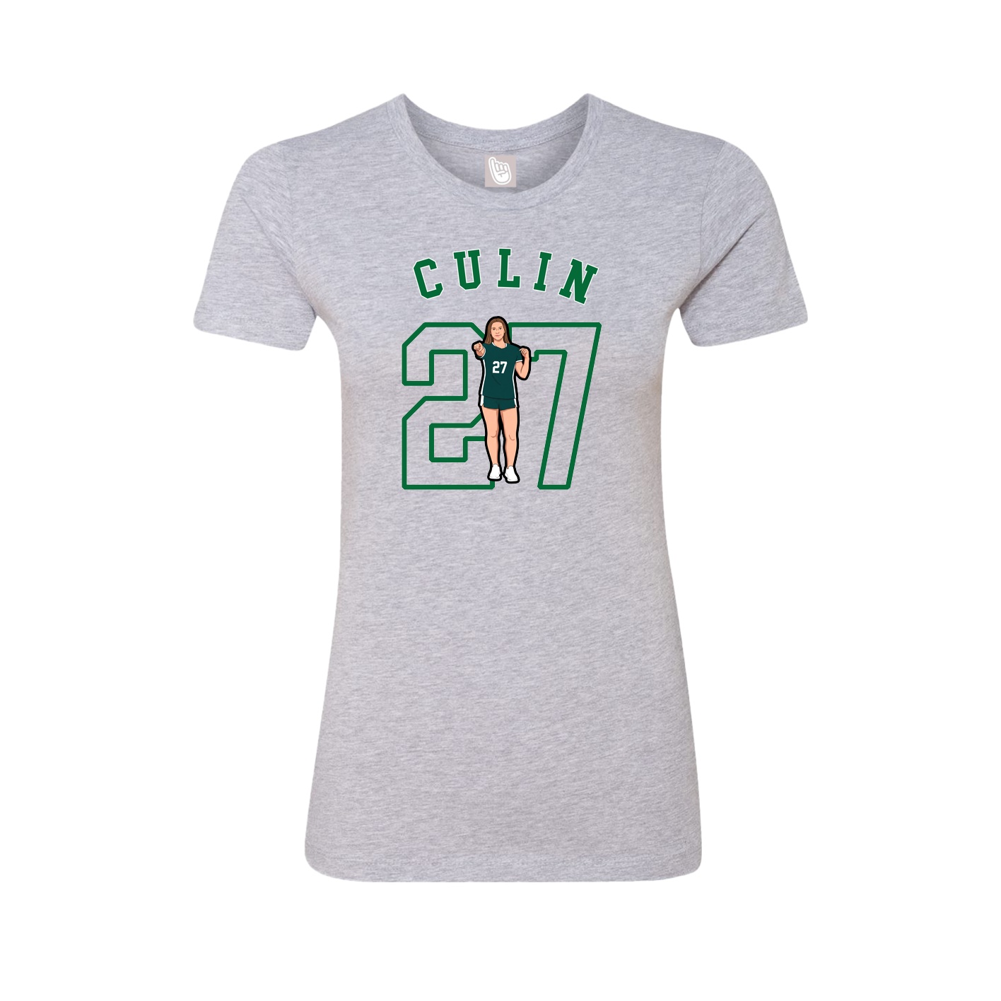 Fitted Women's Tee — Shirsey Arch in Grey