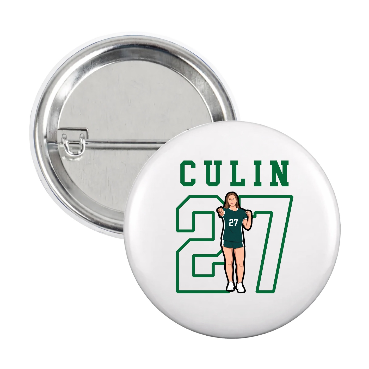 Game Day Button — Shirsey in White