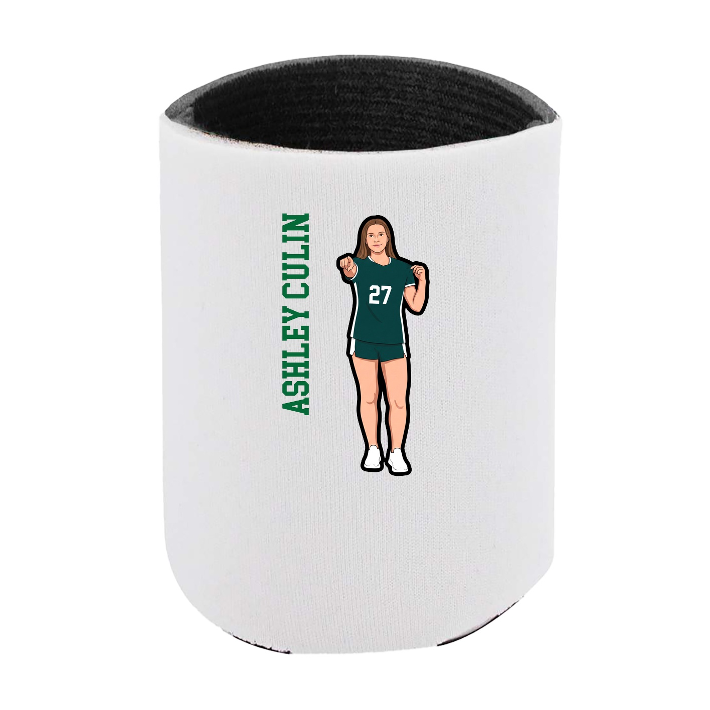 Can Holder — Name Vertical in White