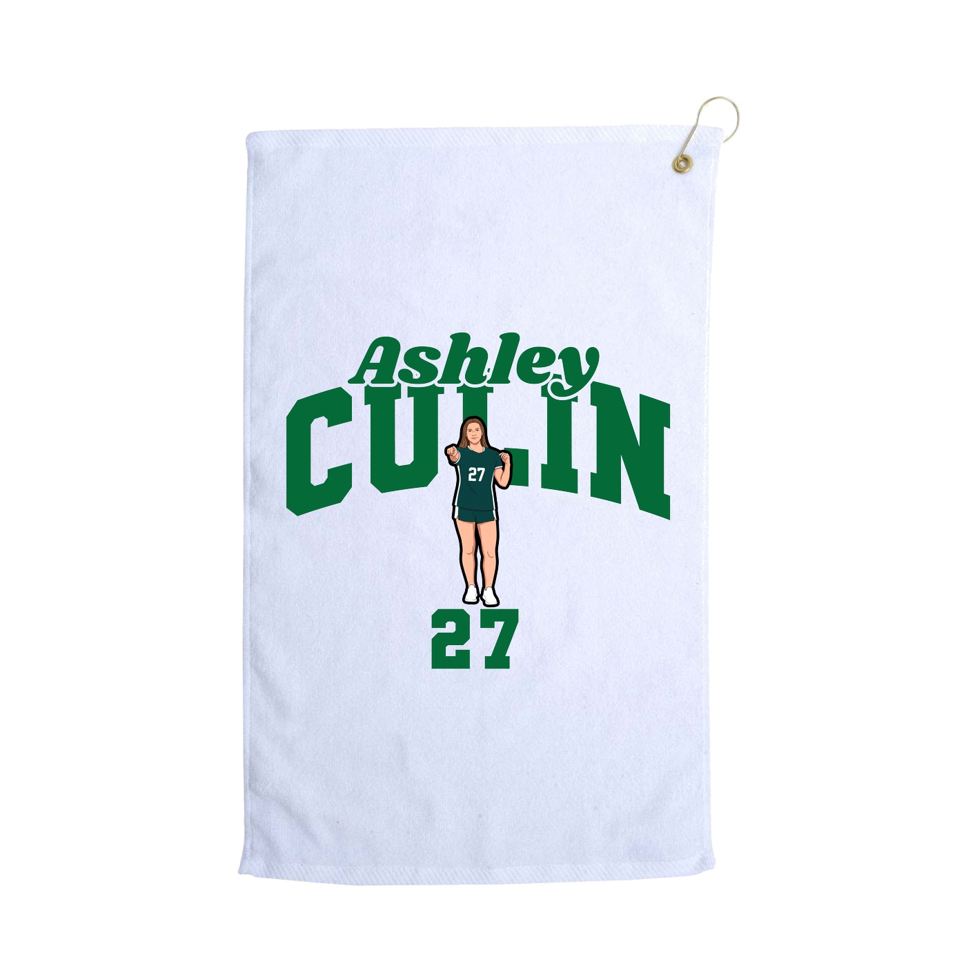Golf Towel — Signature Arch in White