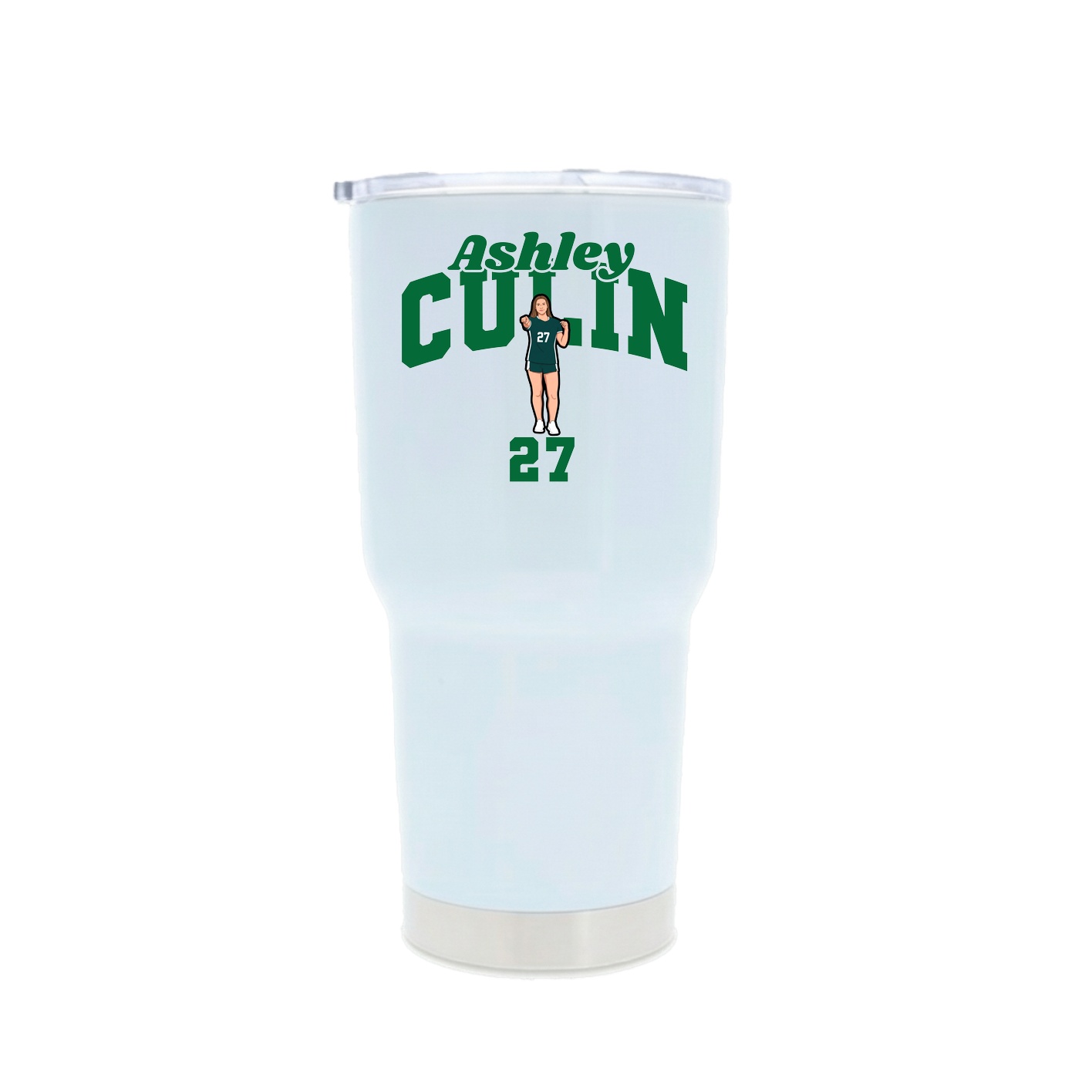30oz Stainless Steel Tumbler — Signature Arch in White