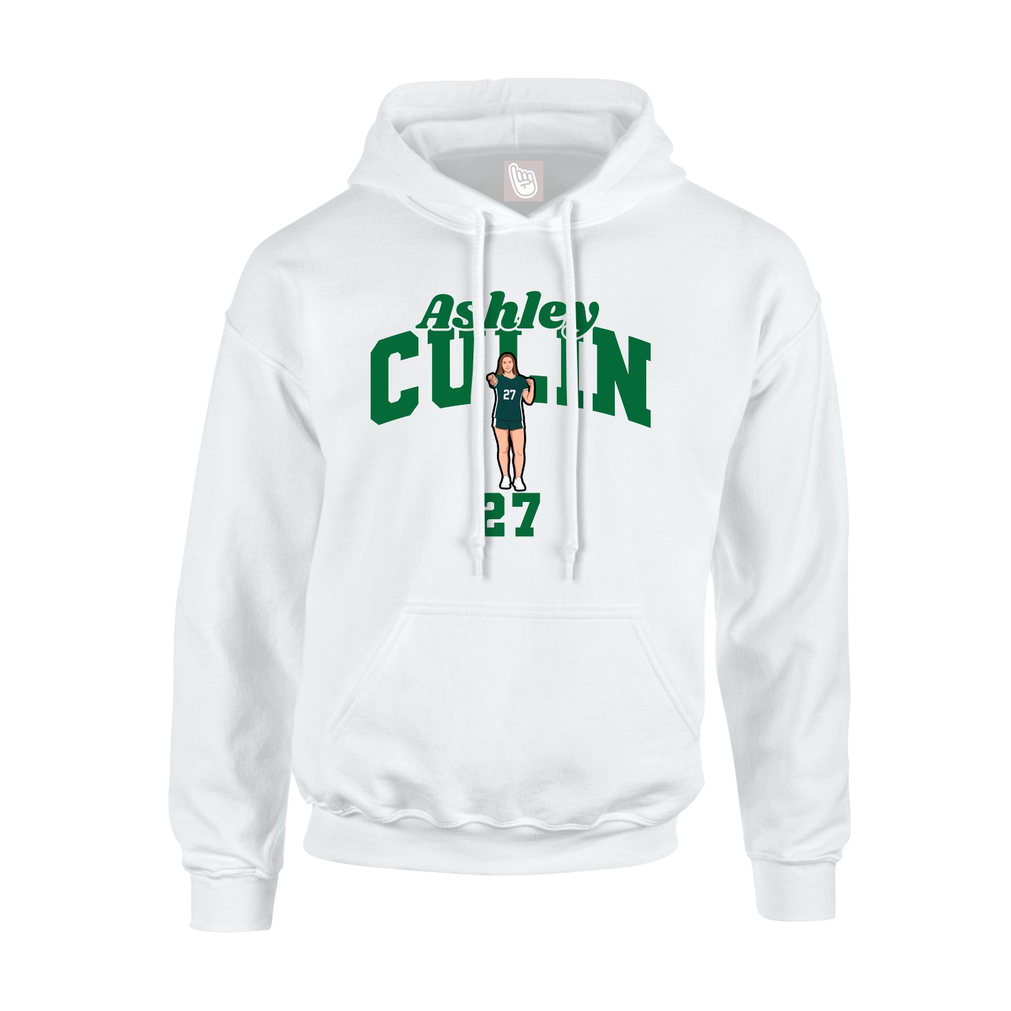 Hoodie — Signature Arch in White