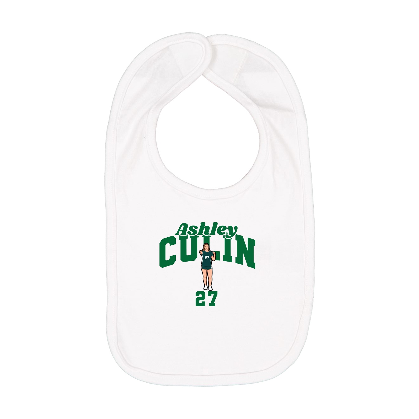 Infant Bib — Signature Arch in White