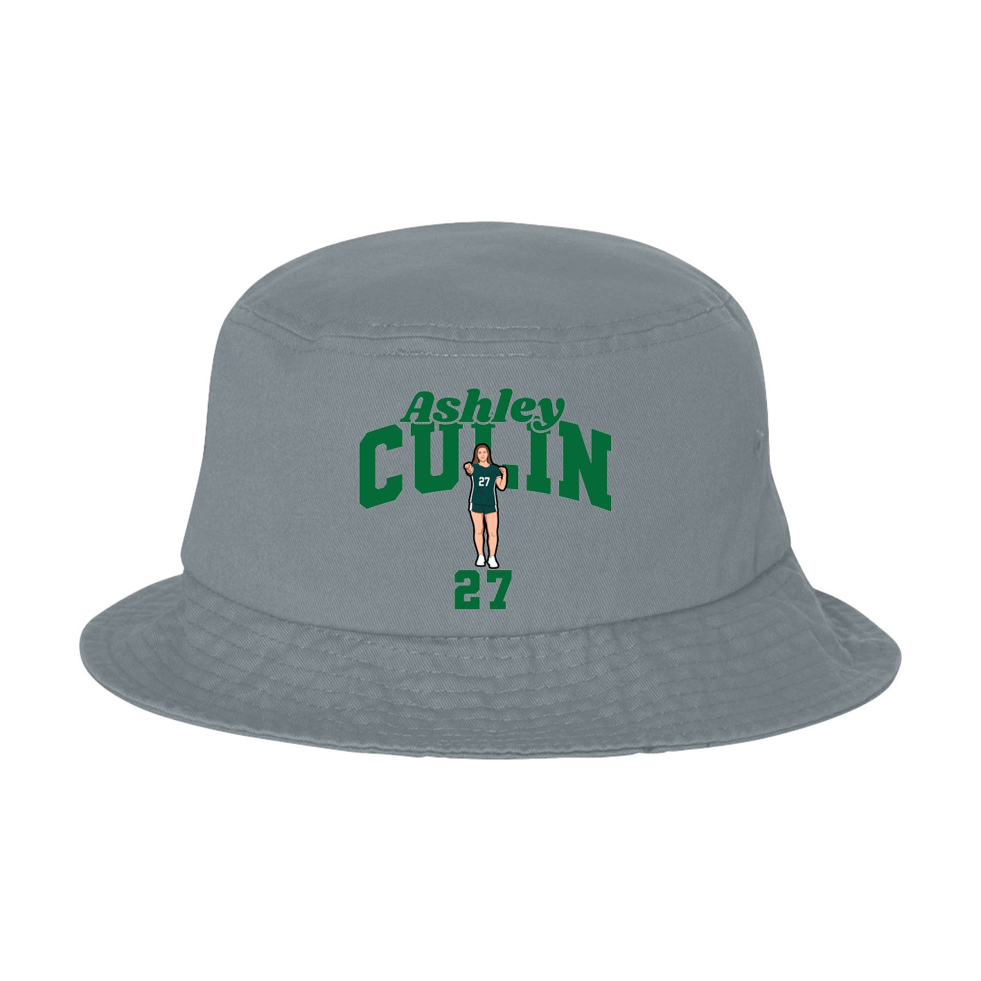 Bucket Cap — Signature Arch in Grey